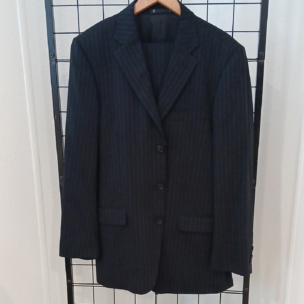 Emanuel Ungaro Navy Pinstripe Blazer